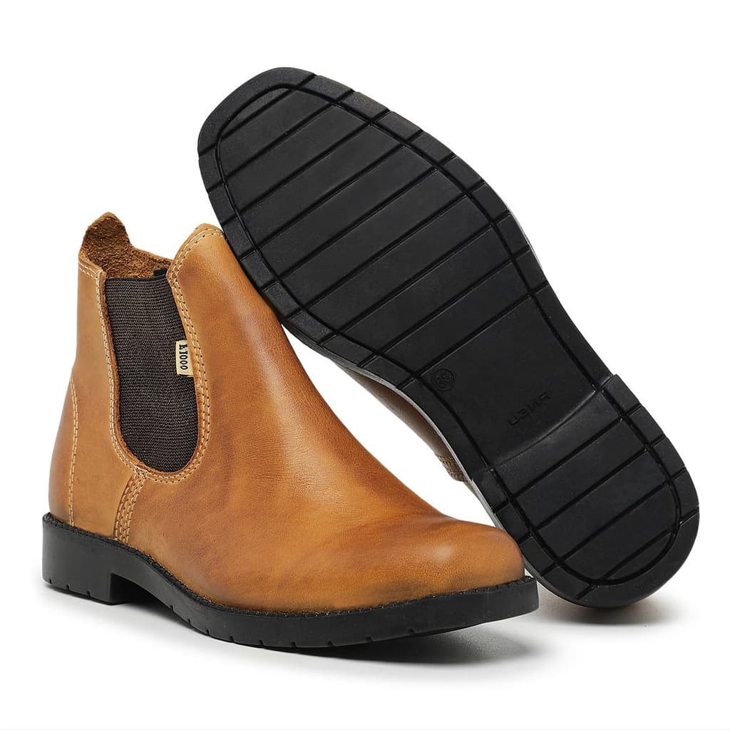 Bota Country Texana Cano Curto Bico Quadrado Rodeio Solado Pneu