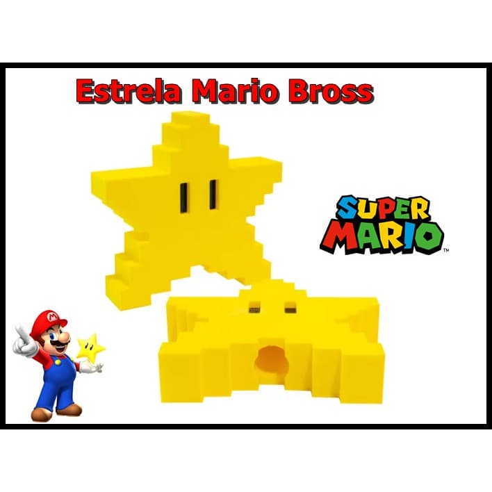 Estrela Da Árvore De Natal Do Mario Bross