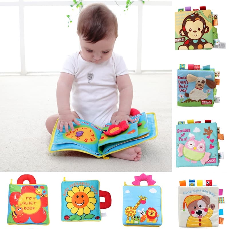 Livro De Pelúcia Flexível Educacional Para Bebês