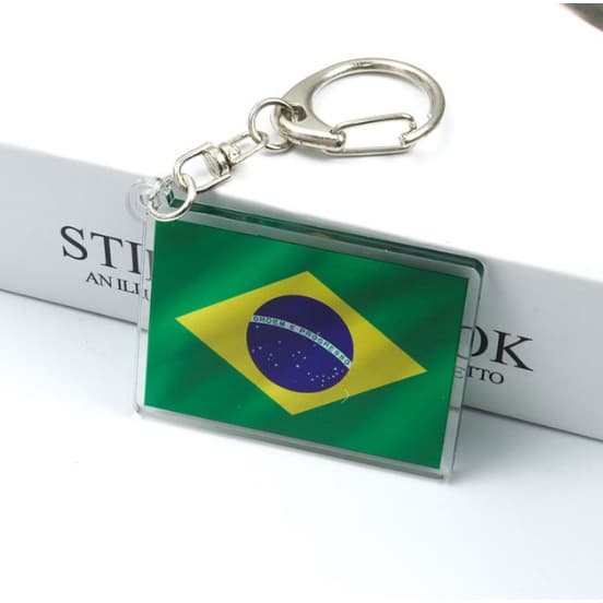 Chaveiro bandeira do Brasil em acrílico copa do mundo modelos