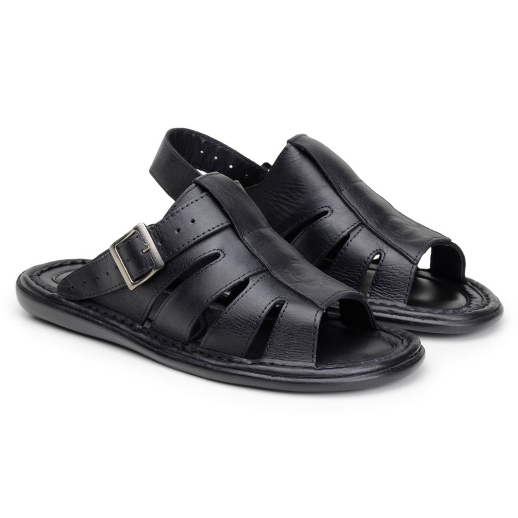 Sandália Masculina Franca Forte De Couro Legitimo Original