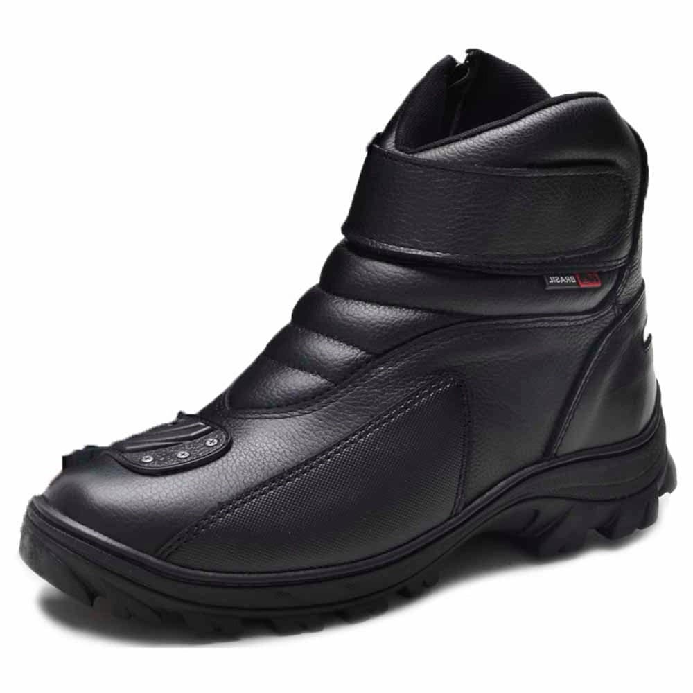 Bota Couro MG Brasil Motociclista Adventure Jawa Masculina