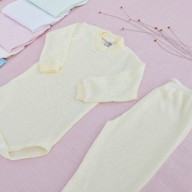 Conjunto De Body Básico Para Bebê Recém Nascido Rayon Enxoval Barato Mijão / Pagão