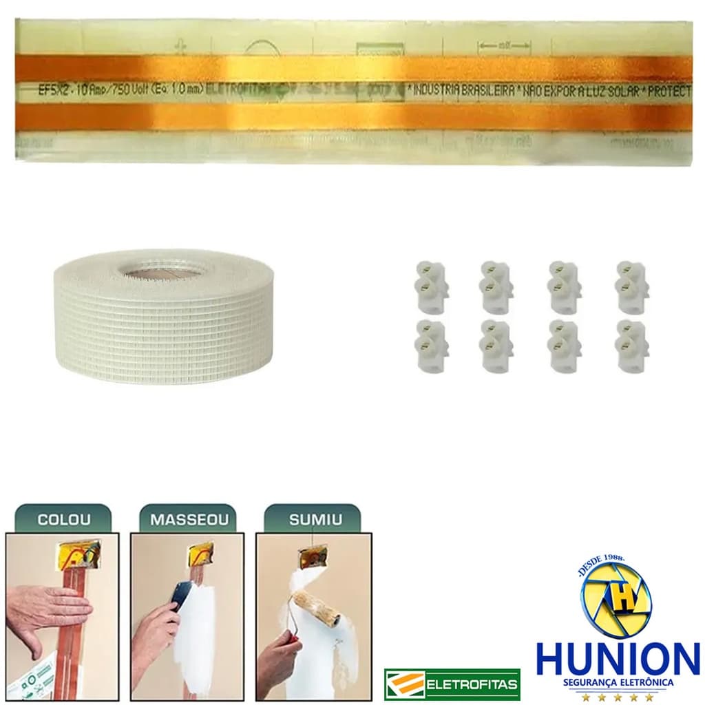 Kit Fita Elétrica Eletrofita 2 Pistas 5 Metros 750v/10amp