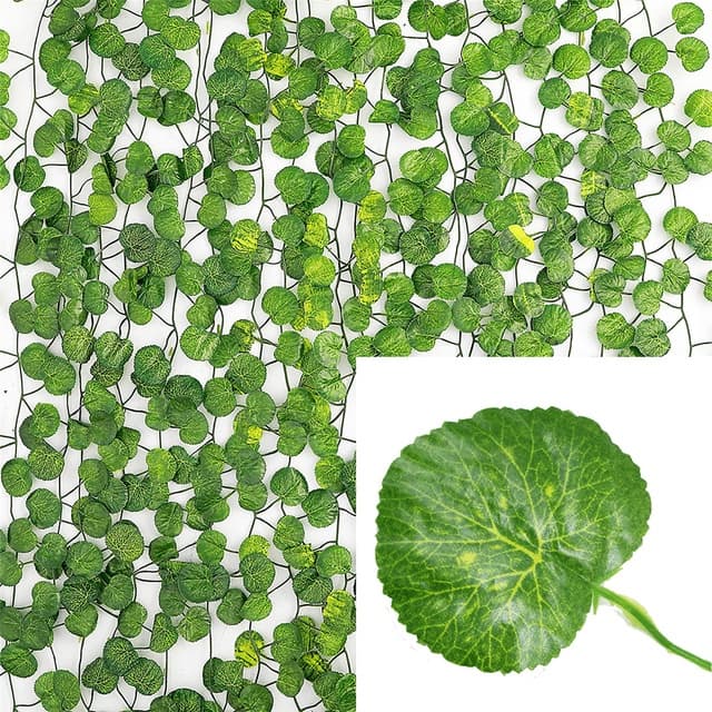 1 peça 2.4m （metade ） decoração da casa artificial folha de hera garland plantas videira falso folhagem flores trepadeira verde grinalda de hera