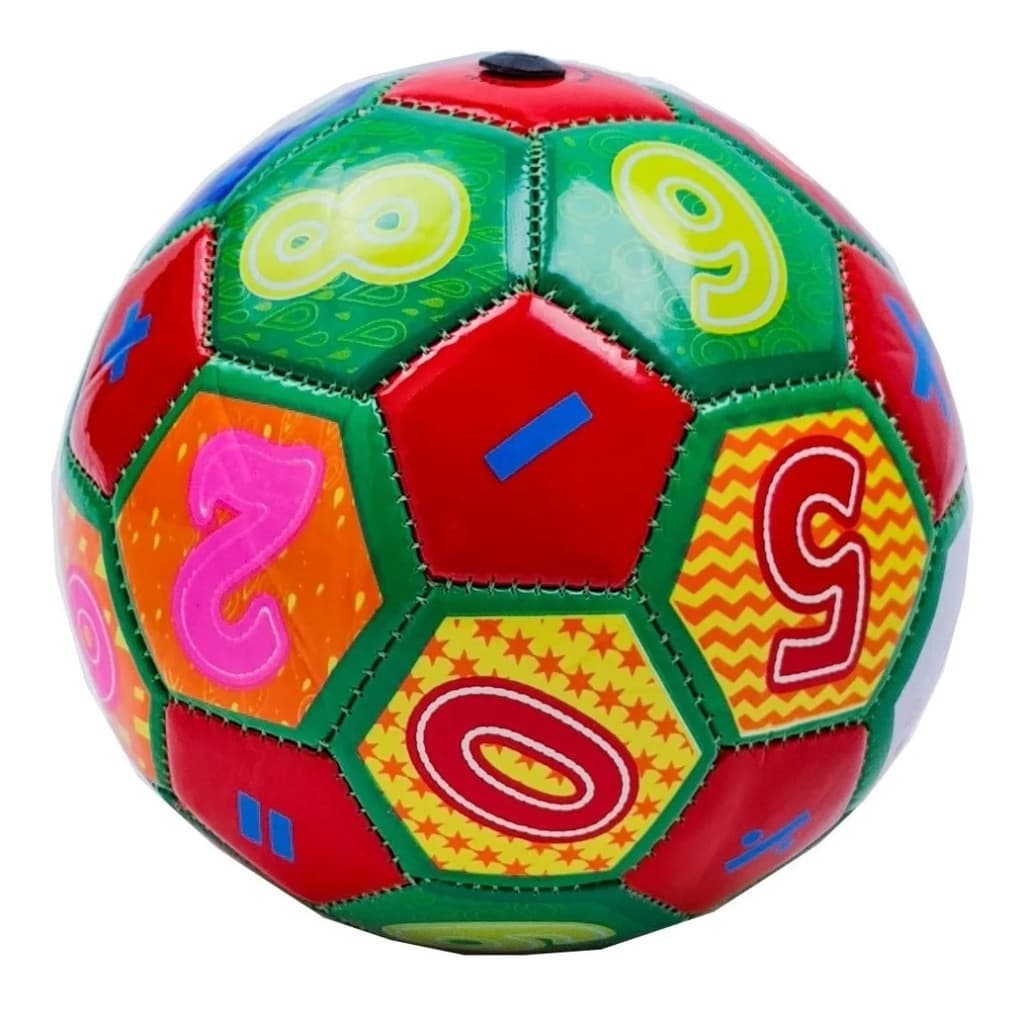 Mini Bola de Futebol Infantil Matemática Números Macia