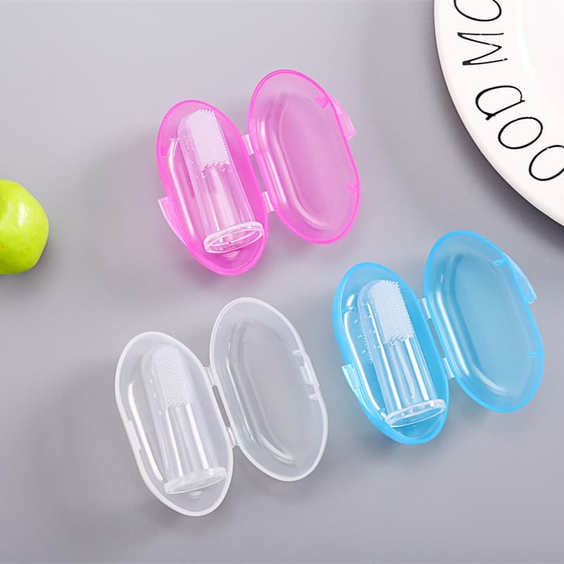 1pc * Escova De Dentes De Dedo Macio Pet Cão Oral Limpeza Dental Cuidados Com Os Gato Caso