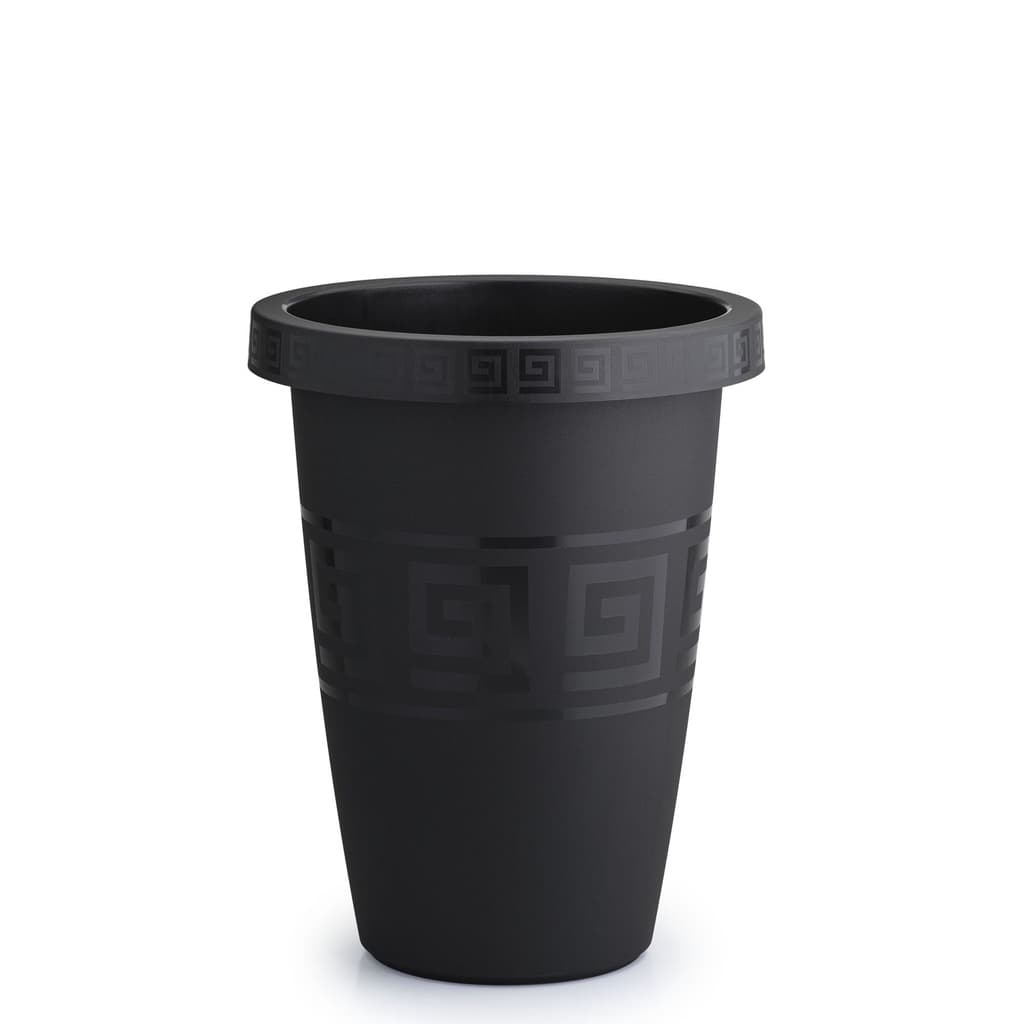 Kit 3 Vasos Redondo Preto 21 Litros Grego