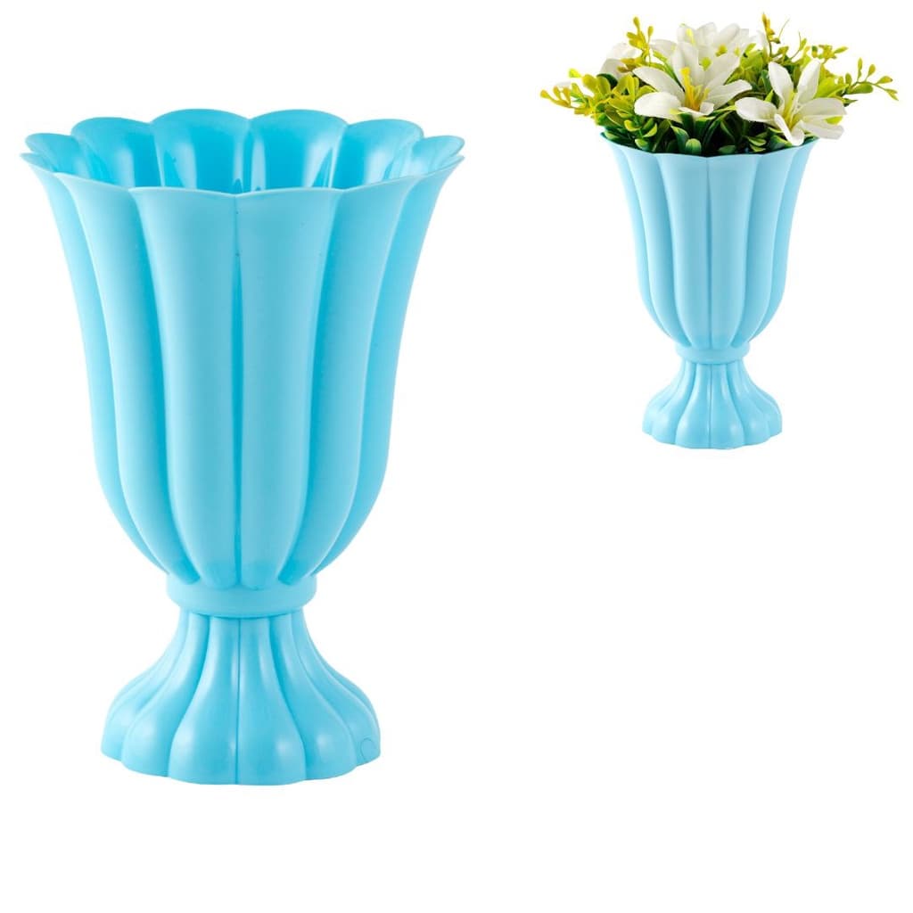 Vaso Decorativo Slim 17cm Festa Aniversario Comemoração Taça Romana