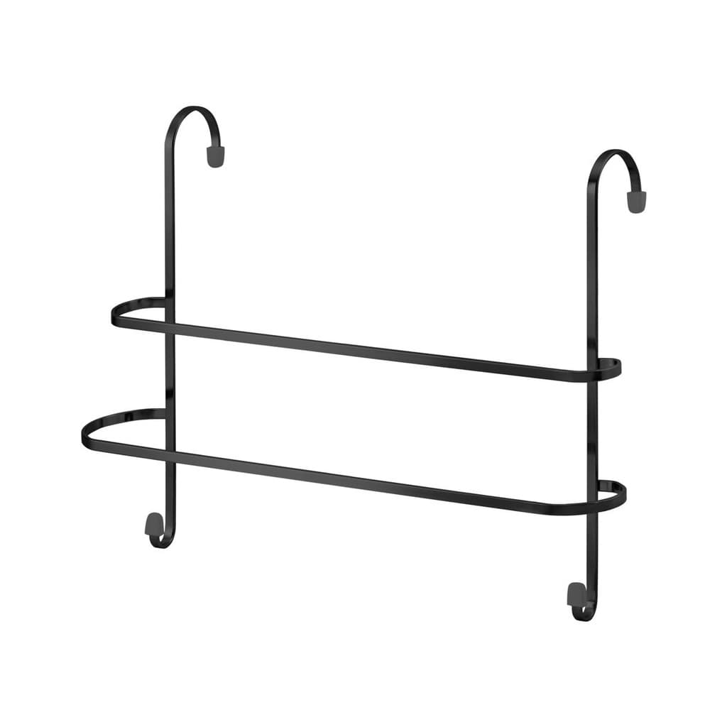 Porta Toalhas Duplo Suporte Toalheiro Para Box Preto
