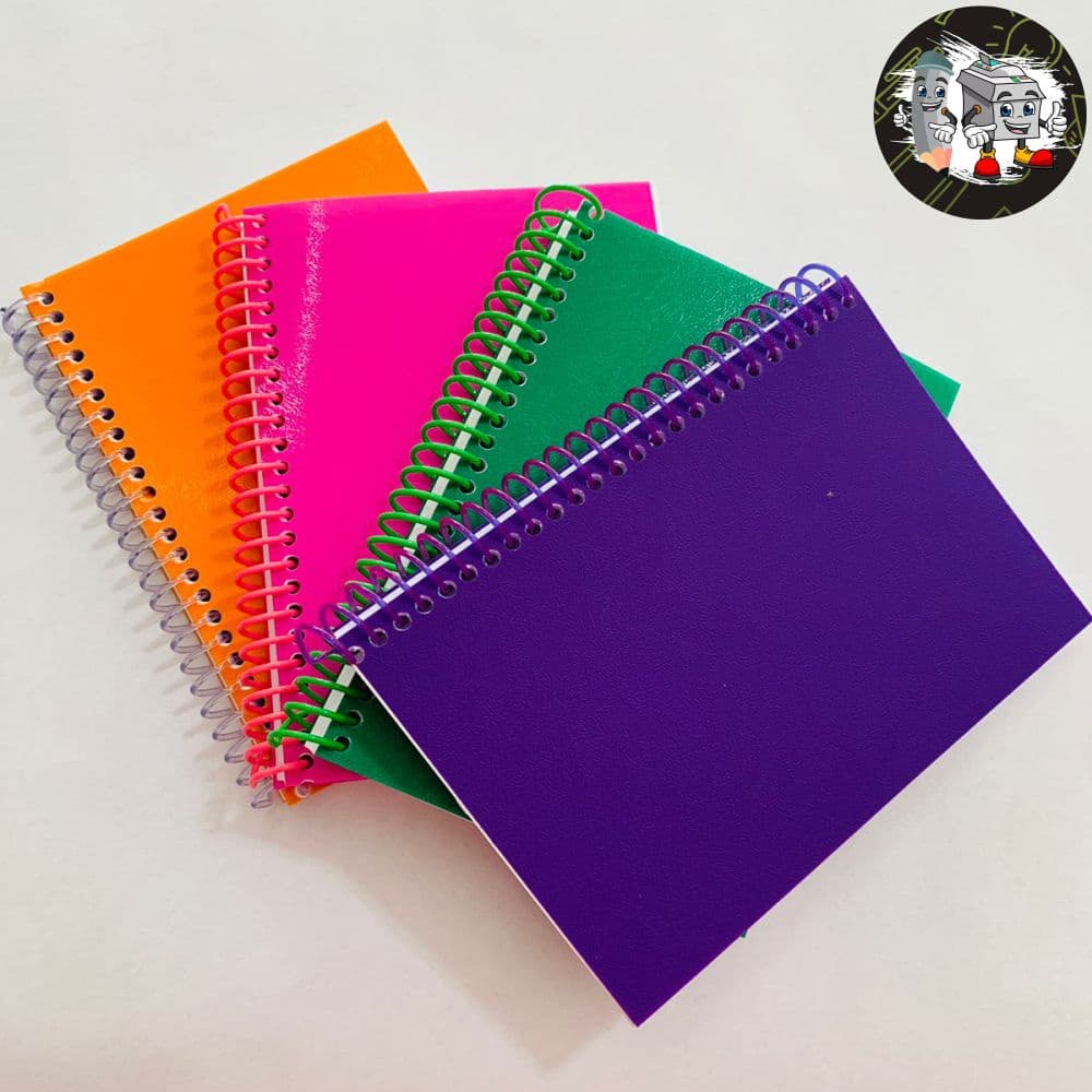 Caderno para Anotações 15,0 x 10,5 cm em Cores - Sem Pauta/SEM LINHAS - Caderneta, Bloco de anotações