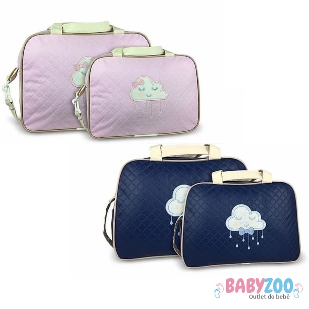 Kit Bolsa Maternidade C/2  - Mala Maternidade Nuvem Reforçada