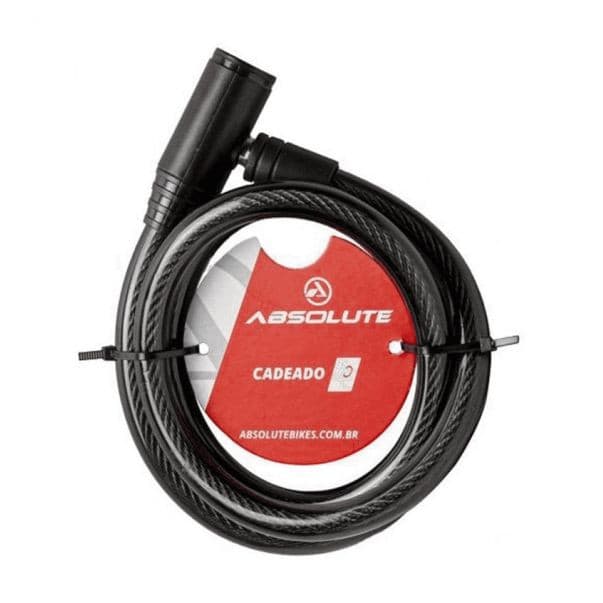 Cadeado Absolute Espiral com Chave Preto