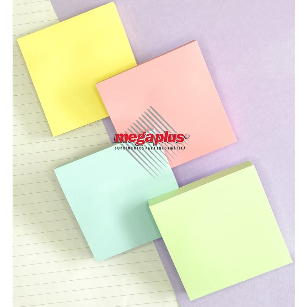 5 Blocos Adesivo para Anotações ( Post it ) 75mm x 75mm com 100 Folhas cada