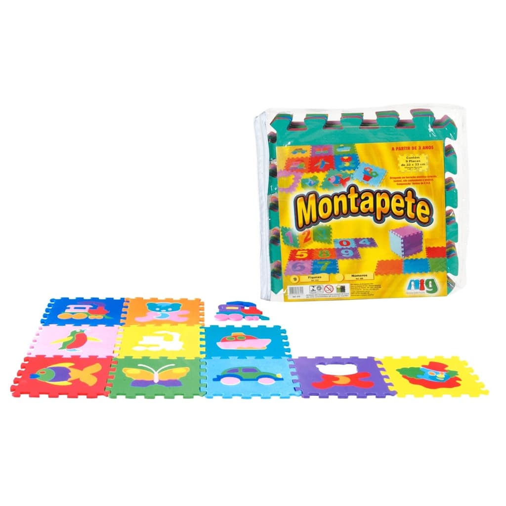 Tapete De Atividades Tatame Infantil Eva Com Desenhos 9 Placas Nig Brinquedos