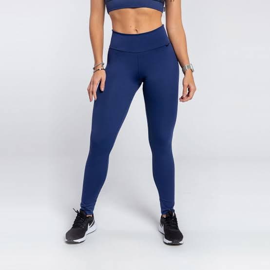 Legging Básica Leg Azul Marinho Grossa alta qualidade moda feminina