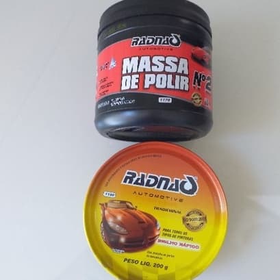 Kit Cera Brilho Facil E Massa Polir Radnaq