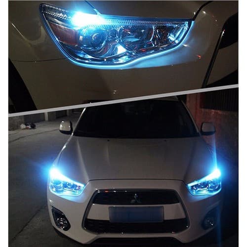 2 Led Esmagadinha Lampada T10 Cambus Cob Led Azul Cristal Farol Tunning