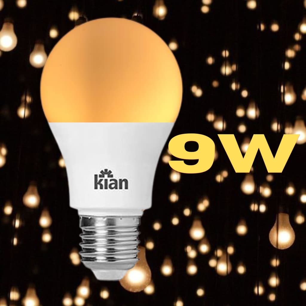 Lampada LED 9w Amarela 3000K Bivolt Economica