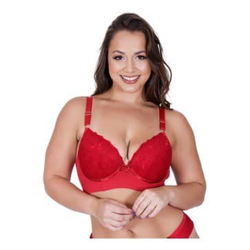 Kit 5 Sutia Plus Size Reforçado Renda Bojão Soutien Sutiã