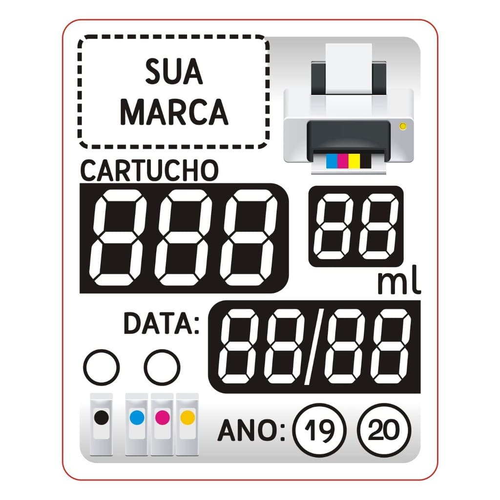 500 Etiqueta Cartucho Adesivo 3 Dígitos Vinil Prova Dágua