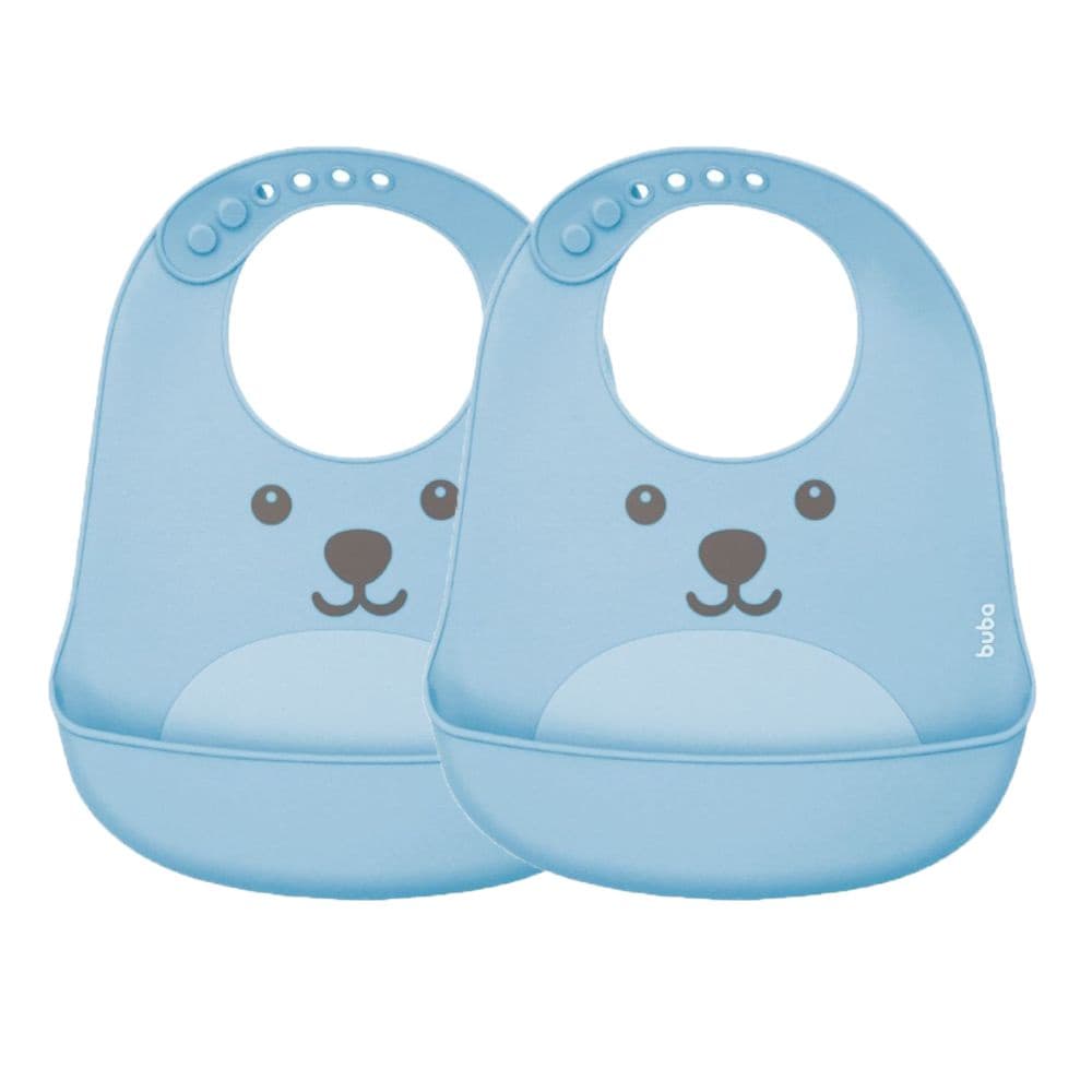 Kit 2 Babador Impermeável Avental Alimentação Sem Manga Infantil Bebes De Silicone Com Pega Migalhas