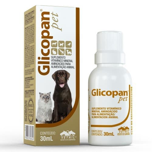 Glicopan Pet Suplemento Vitamínico Mineral Aminoácido 30 ml - Vetnil