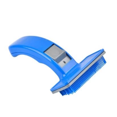 Escova Pet Tira Pelos Cachorro Gato Rasqueadeira Automática Animais 21x12x7cm - Envio Já