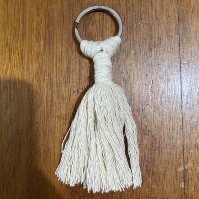 Chaveiro Macrame Artesal Linha Chaveiros Feito de Forma Artesanal Barbante