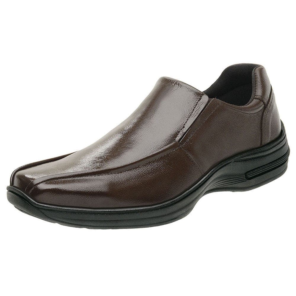 Sapato Social Masculino 100% Couro Ortopédico Confort Anti-stress ORIGINAL - 5030 Café