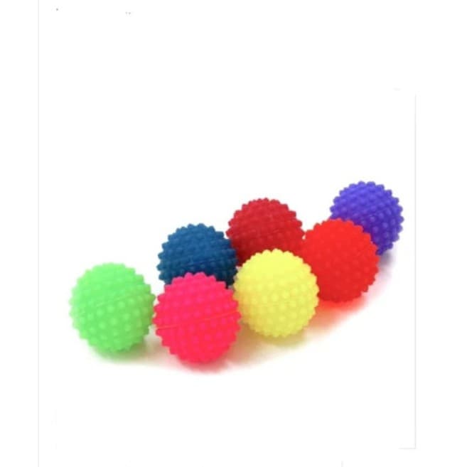 6 Bolinha Exercitadora Fisioterapia De Mão C/ Cravo 6 Cm
