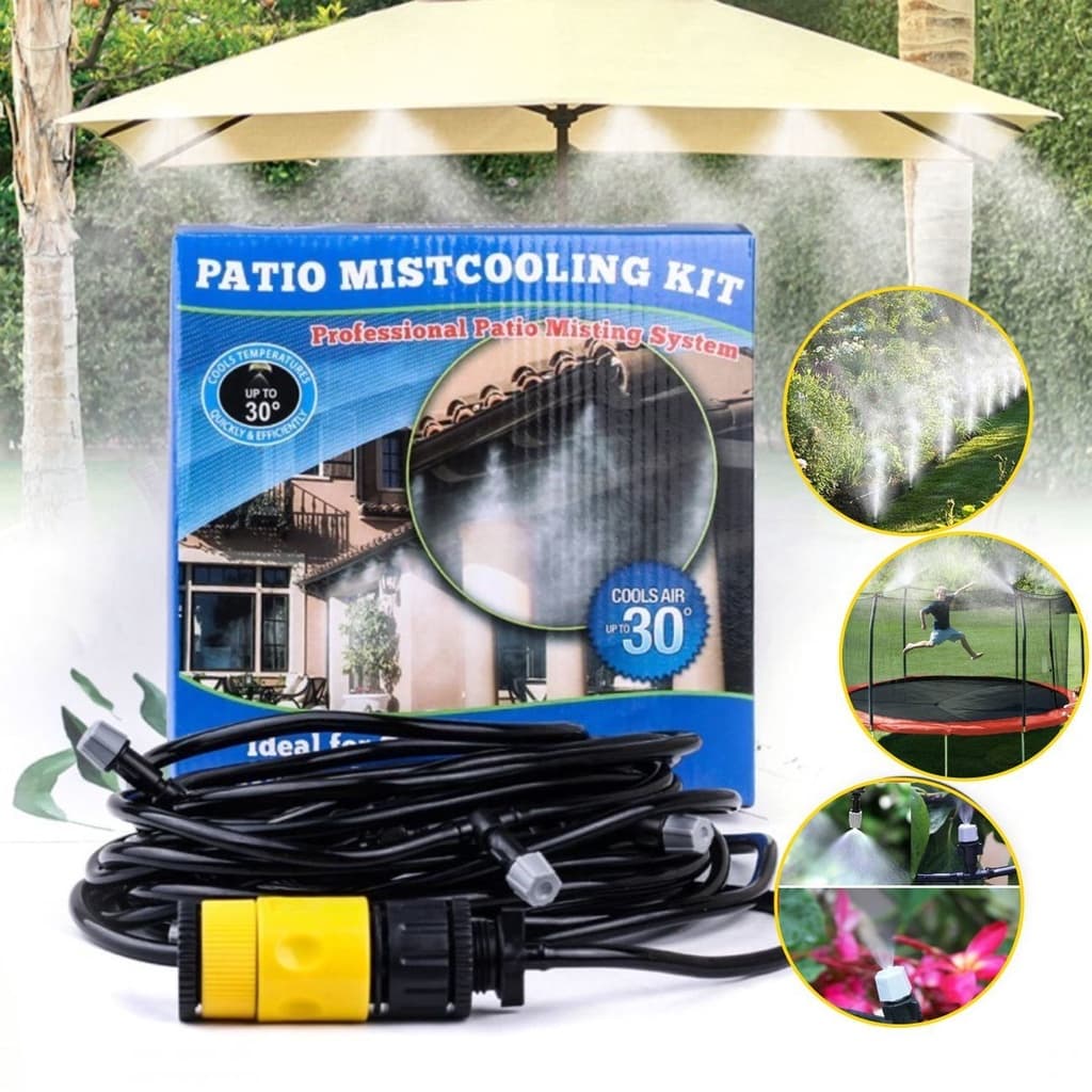 Kit de Irrigação Jardim Varanda Mangueira Refrigeração Névoa