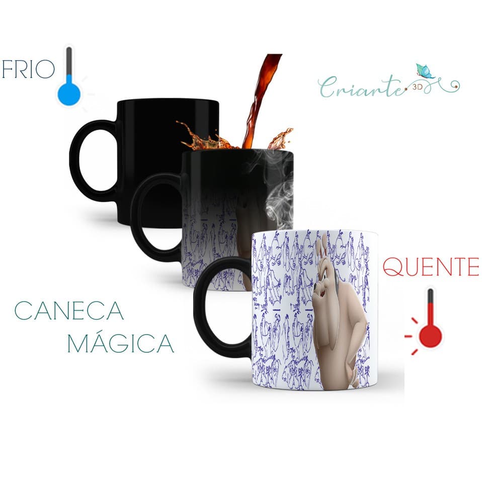 Caneca Porcelana Mágica  Looney Tunes #03