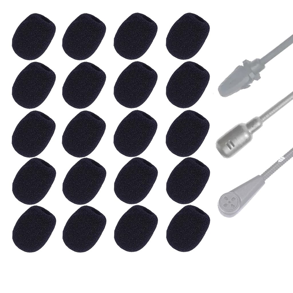 Espuma Microfone Lapela Headset 25mm x 20mm 20 unidades