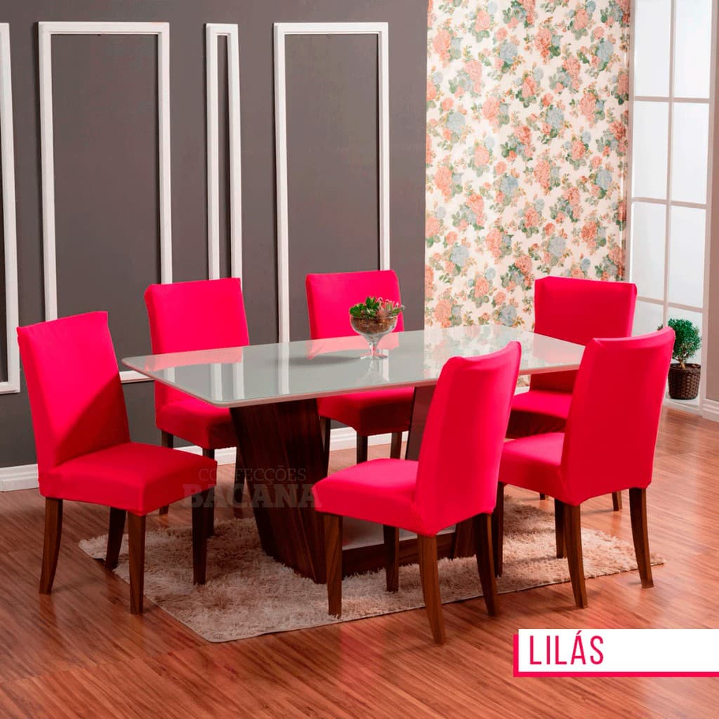 MEGA PROMOÇÃO CAPA DE CADEIRA 6 LUGARES PINK ENVIO IMEDIATO