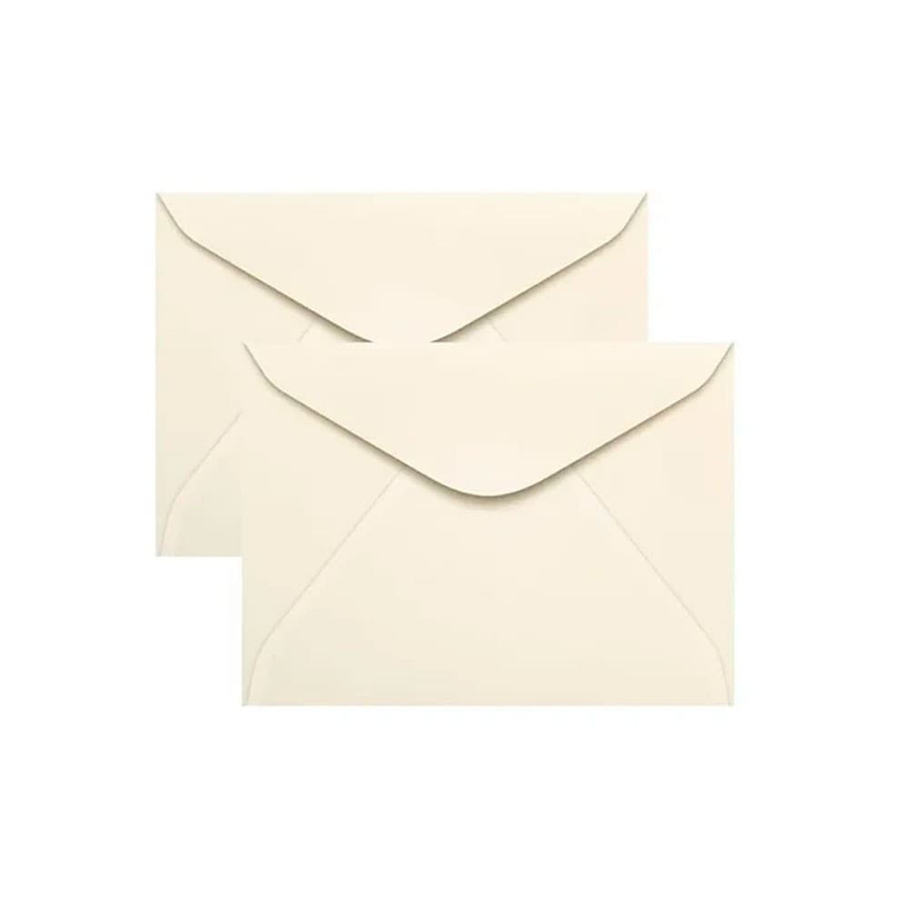 Envelope Padrao Correio Carta Convite Creme Bege Scrity 16x11cm - 25 Unidades