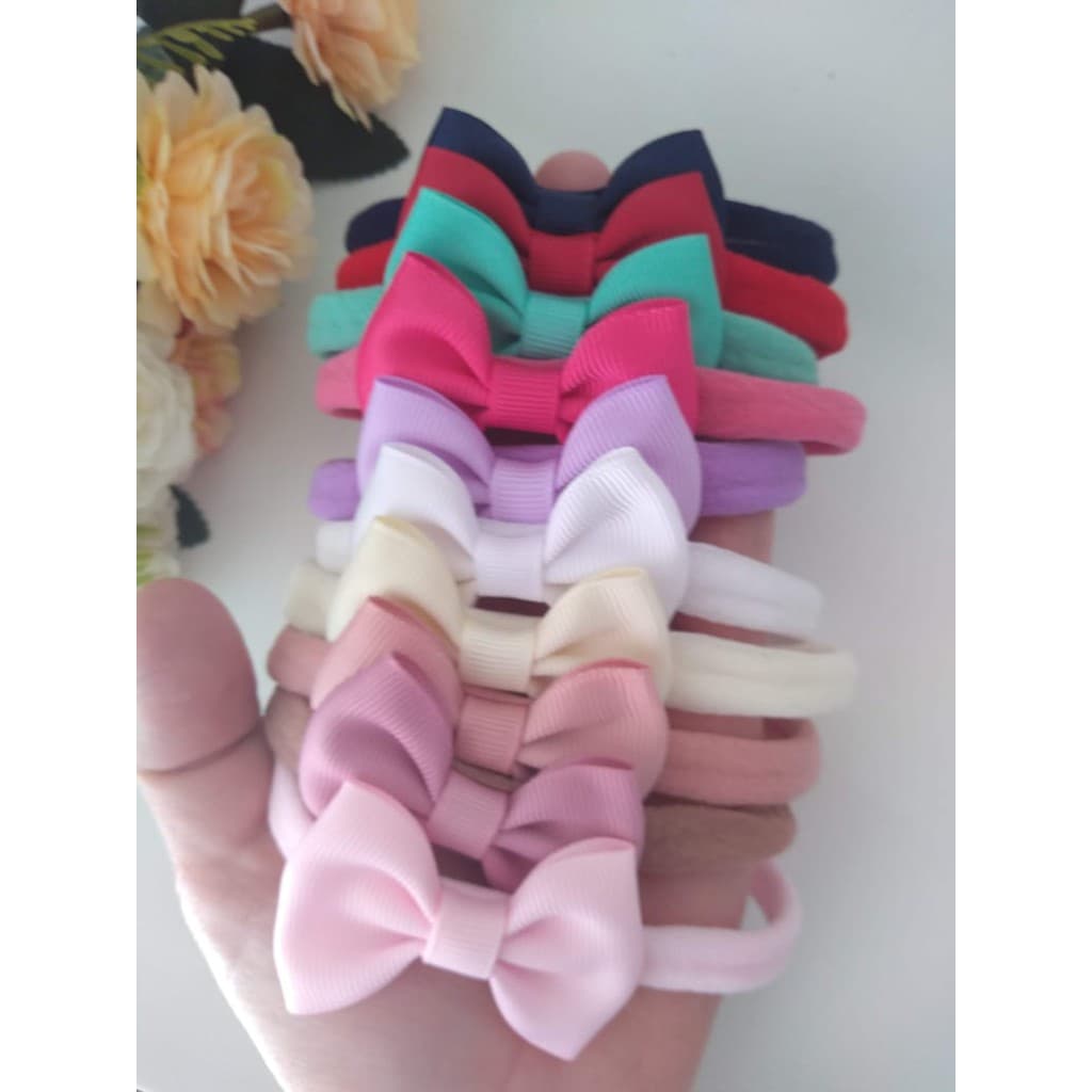 Kit com 5 laços de cabelo para bebê
