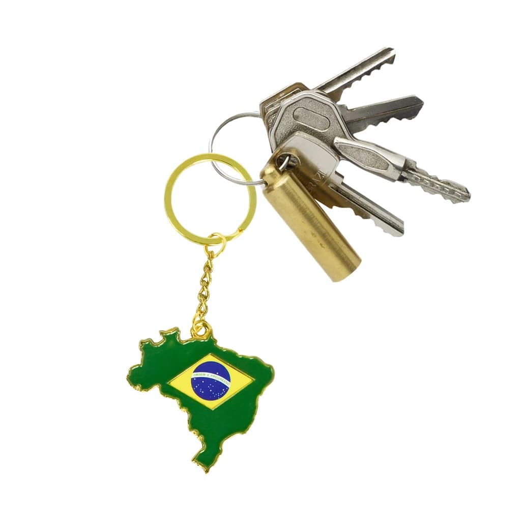 Kit Chaveiro 12 Unidades Mapa do Brasil