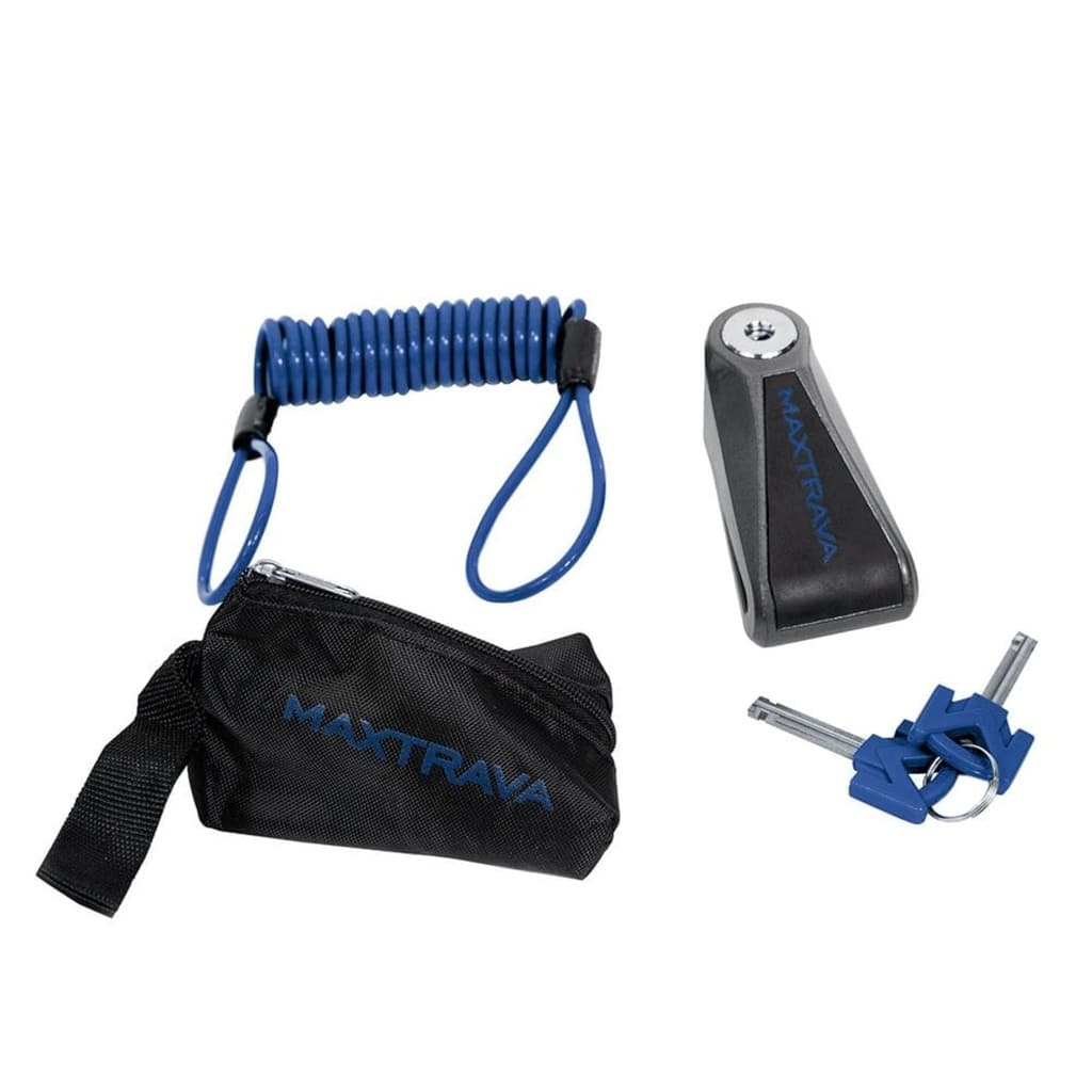 Cadeado Moto Disco Cabo Lembrete 9.8MM Preto Max100 MAXTRAVA