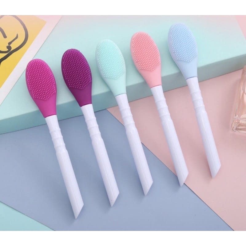 (ESCOVA) De Limpeza De Nariz De (SILICONE) 1 PONTA - Dupla Face/Esfoliante Para Remoção De Cravos