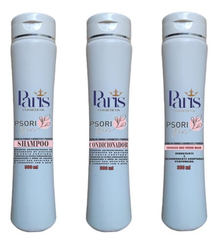 Kit, Shampoo Condicionador E Hidratante P/combate À Psoríase - Capim Limão - Frasco