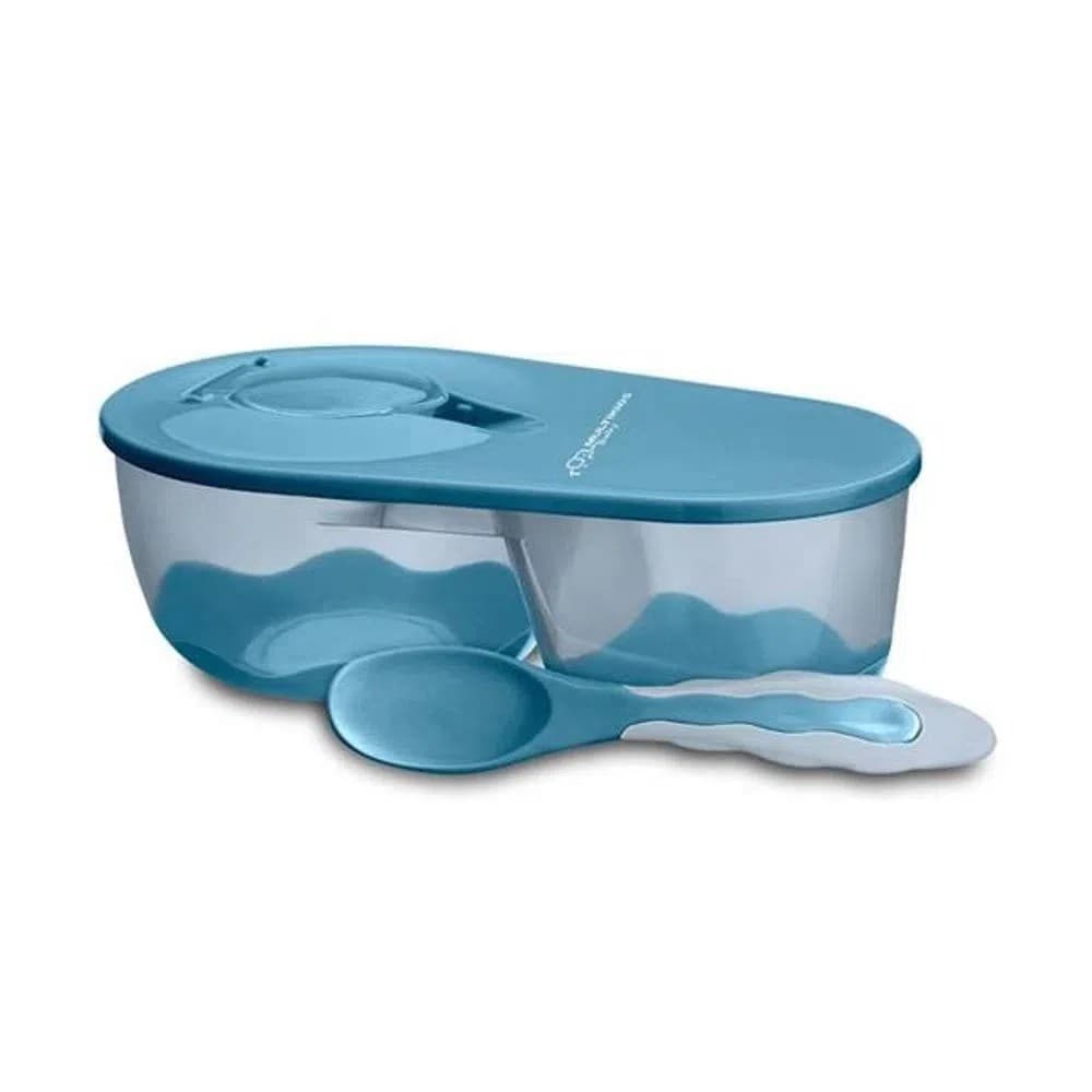Prato Fundo com Divisórias Azul- Multikids