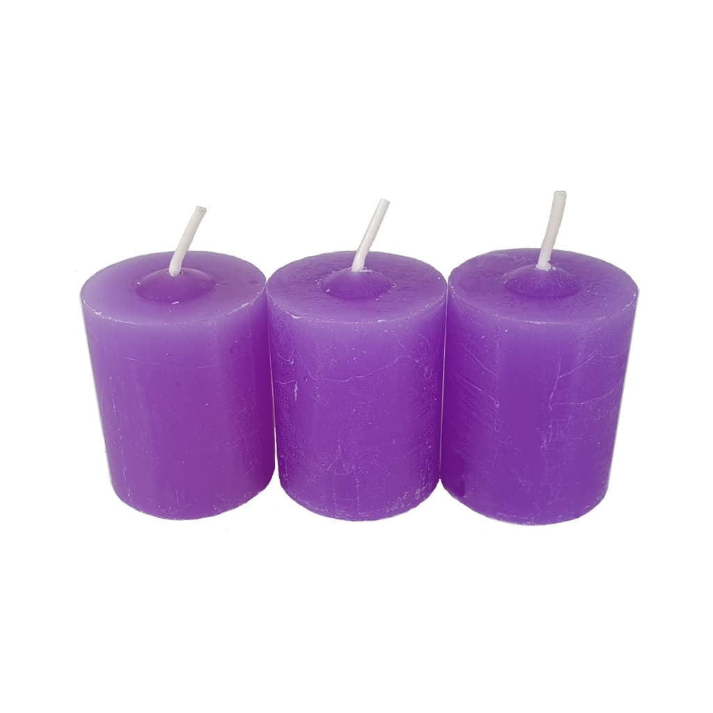 Kit 3 Velas Aromáticas Perfumadas Com Aroma De Lavanda