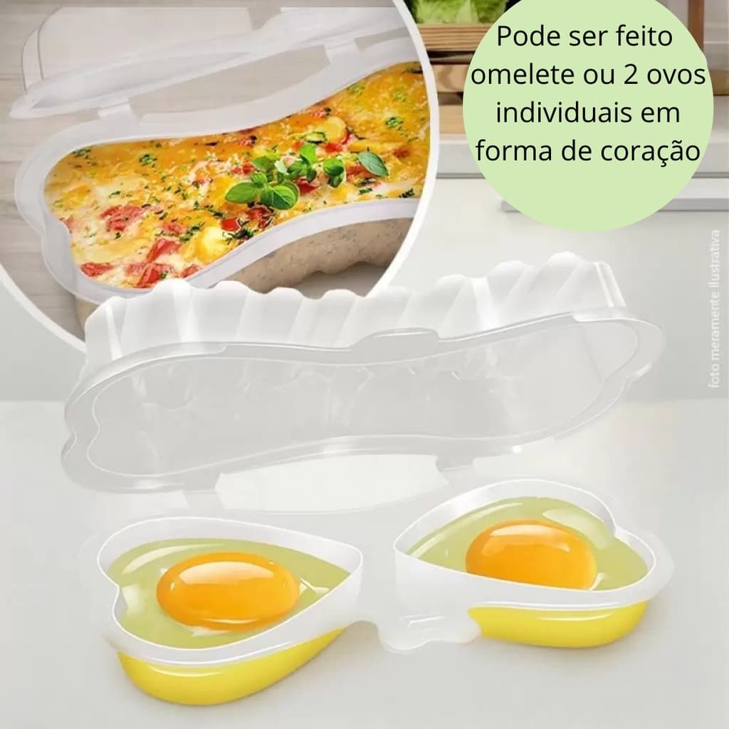Cozinhar, omeleteira para 2 ovos no microondas praticidade