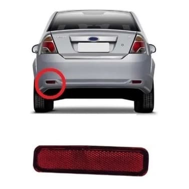 Refletor Lanterna Para-Choque Traseiro Fiesta Sedan 2010 2011 2012 2013 2014 Olho de Gato