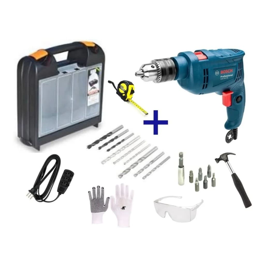 Furadeira Parafusadeira Impacto Bosch com Brocas Maleta E Acessorios 110V ou 220V