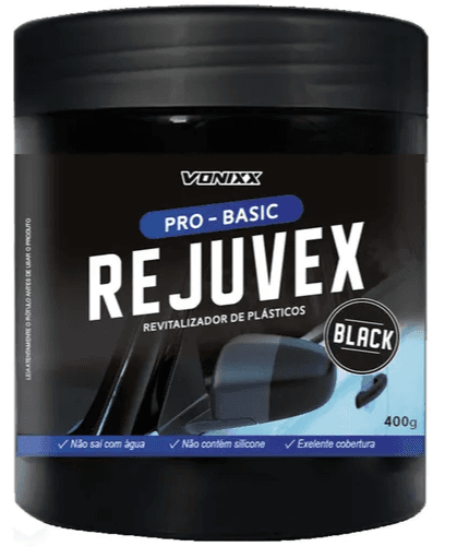 Revitalizador de Plasticos Externos REJUVEX BLACK 400G - Vonixx