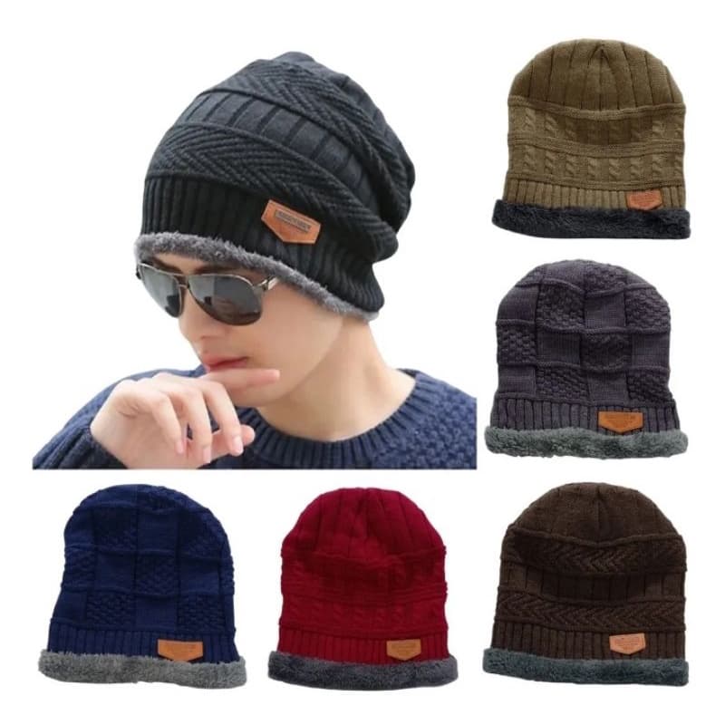 1 Touca Gorro Térmica Proteção Frio Intenso Pelúcia Inverno Forrada Grossa