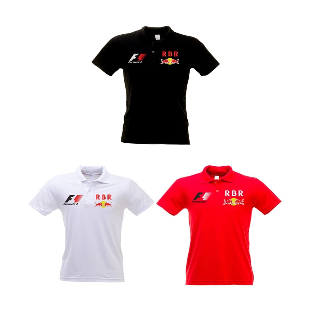 Camisa Polo Red Bull RBR Formula 1 Toda Bordada