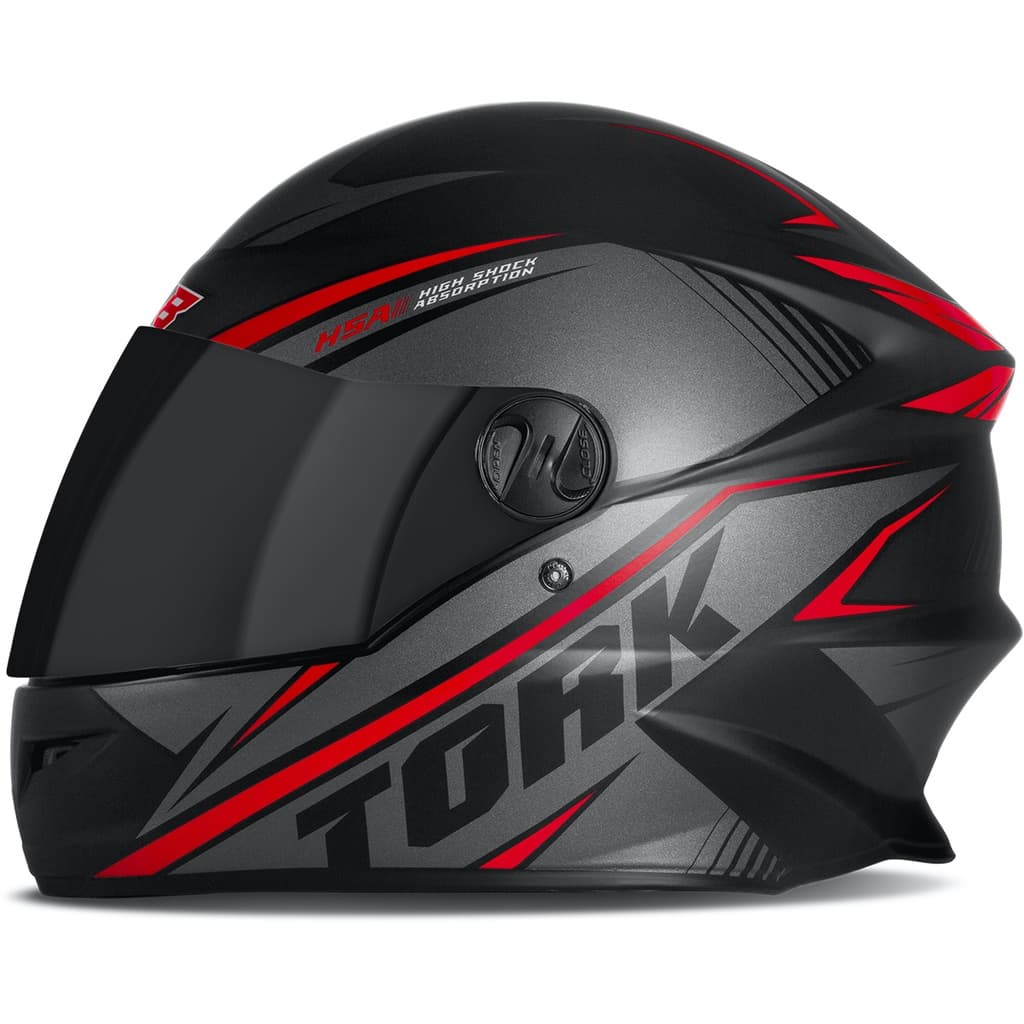 Capacete Fechado Pro Tork R8 Air Fosco Viseira Fume Vermelho Tamanhos 56 58 60